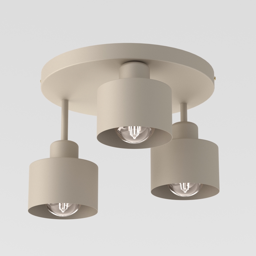 Φωτιστικό οροφής PARKLA 3xE27/15W/230V μπεζ