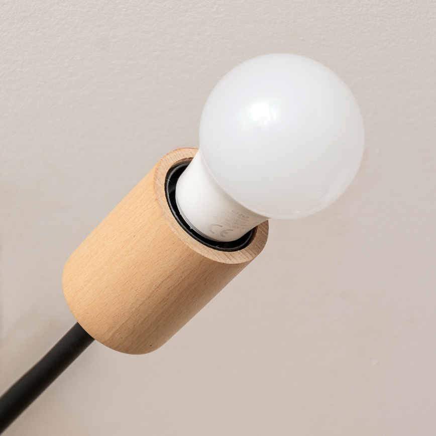 Φωτιστικό οροφής (πλαφονιέρα) CAMBRIDGE 4xE27/15W/230V, φινίρισμα πεύκου