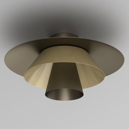 Φωτιστικό οροφής PLATO 1xE27/15W/230V Ø 32 εκ. μπρονζέ