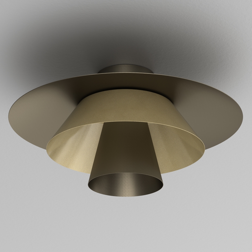Φωτιστικό οροφής PLATO 1xE27/15W/230V Ø 32 εκ. μπρονζέ