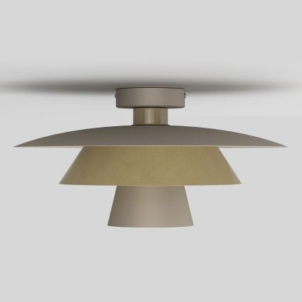 Φωτιστικό οροφής PLATO 1xE27/15W/230V Ø 32 εκ. μπεζ/χρυσό