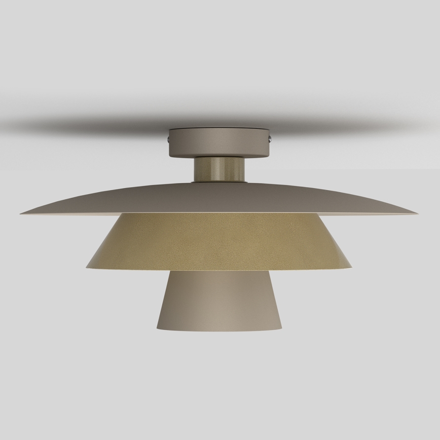 Φωτιστικό οροφής PLATO 1xE27/15W/230V Ø 32 εκ. μπεζ/χρυσό