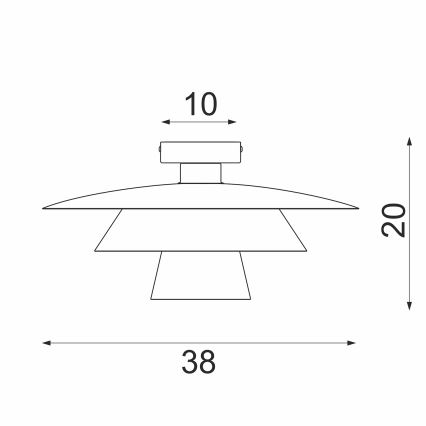 Φωτιστικό οροφής PLATO 1xE27/15W/230V Ø 32 εκ. μπεζ/χρυσό