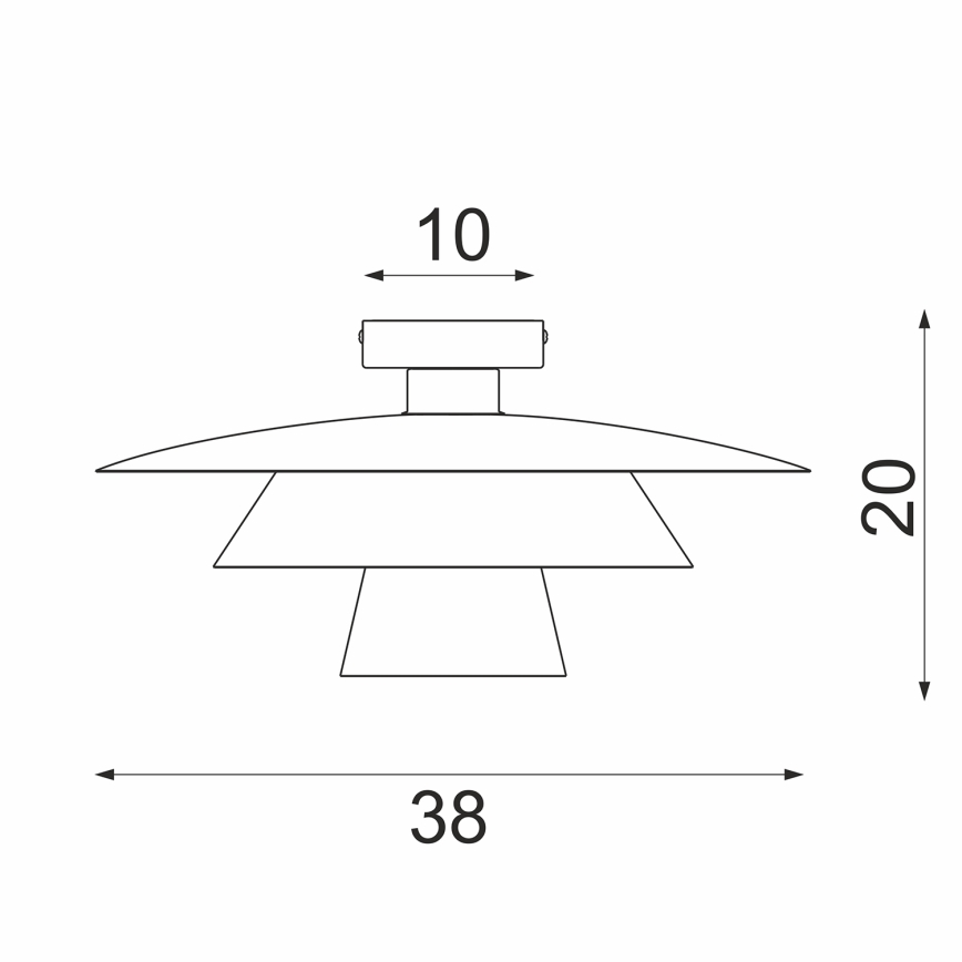 Φωτιστικό οροφής PLATO 1xE27/15W/230V, διάμ. 32 cm, λευκό
