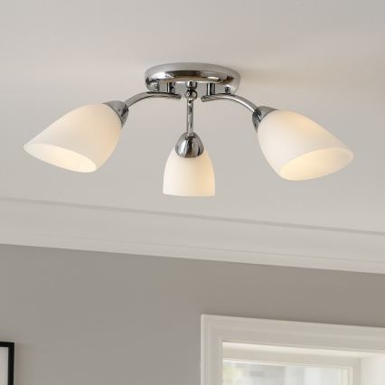 Φωτιστικό οροφής PORTOS 3xE14/10W/230V γυαλιστερό χρώμιο