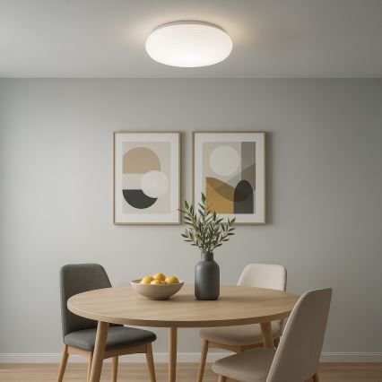 Φωτιστικό οροφής PULSO 3xE27/15W/230V, διάμετρος 42 cm, λευκό