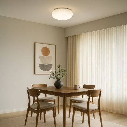 Φωτιστικό οροφής PULSO 3xE27/15W/230V, διάμετρος 42 cm, λευκό