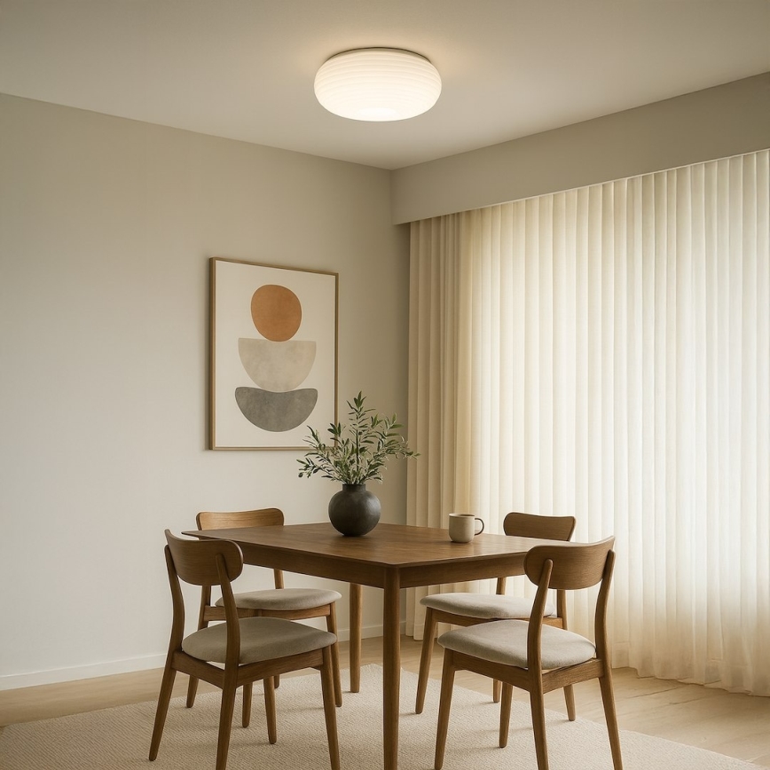 Φωτιστικό οροφής PULSO 3xE27/15W/230V, διάμετρος 42 cm, λευκό