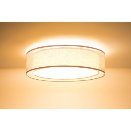 Φωτιστικό οροφής PURO 2xE27/40W/230V Ø 50 cm μπεζ