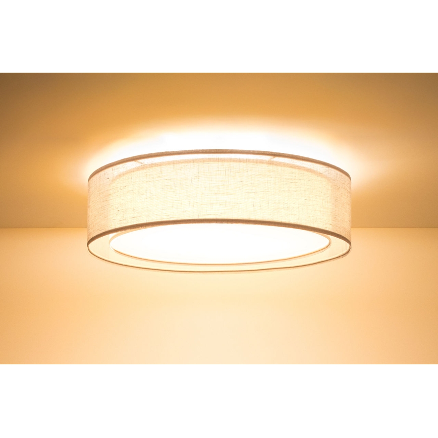 Φωτιστικό οροφής PURO 2xE27/40W/230V Ø 50 cm μπεζ