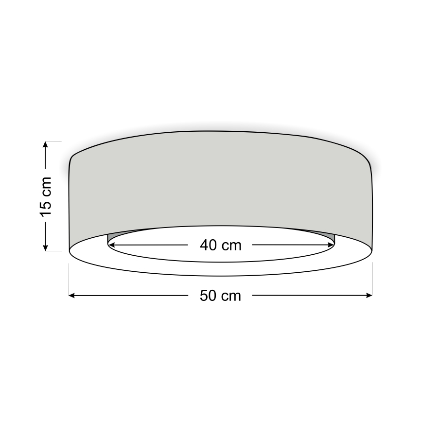Φωτιστικό οροφής PURO 2xE27/40W/230V Ø 50 cm μπεζ