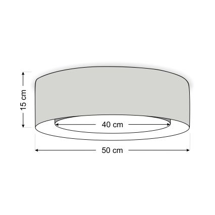 Φωτιστικό οροφής PURO 2xE27/40W/230V, διάμ. 50 εκ., πράσινο