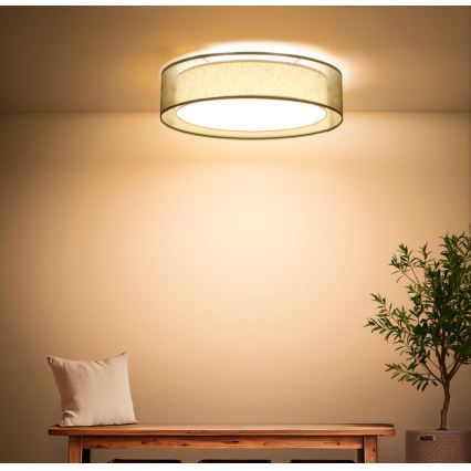Φωτιστικό οροφής PURO 2xE27/40W/230V, διάμ. 60 cm, πράσινο