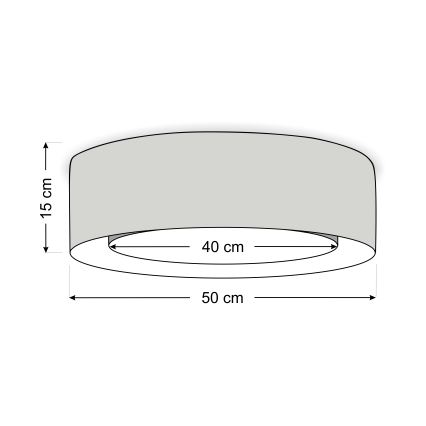 Φωτιστικό οροφής PURO 2xE27/40W/230V, διάμετρος 50 cm, ροζ