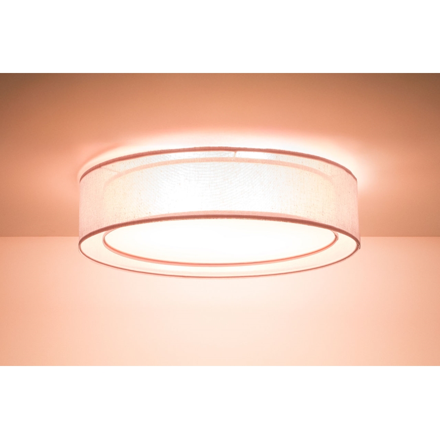 Φωτιστικό οροφής PURO 2xE27/40W/230V, διάμετρος 60 cm, ροζ