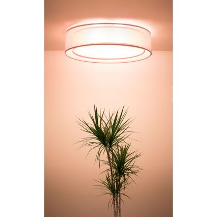 Φωτιστικό οροφής PURO 2xE27/40W/230V, διάμετρος 60 cm, ροζ