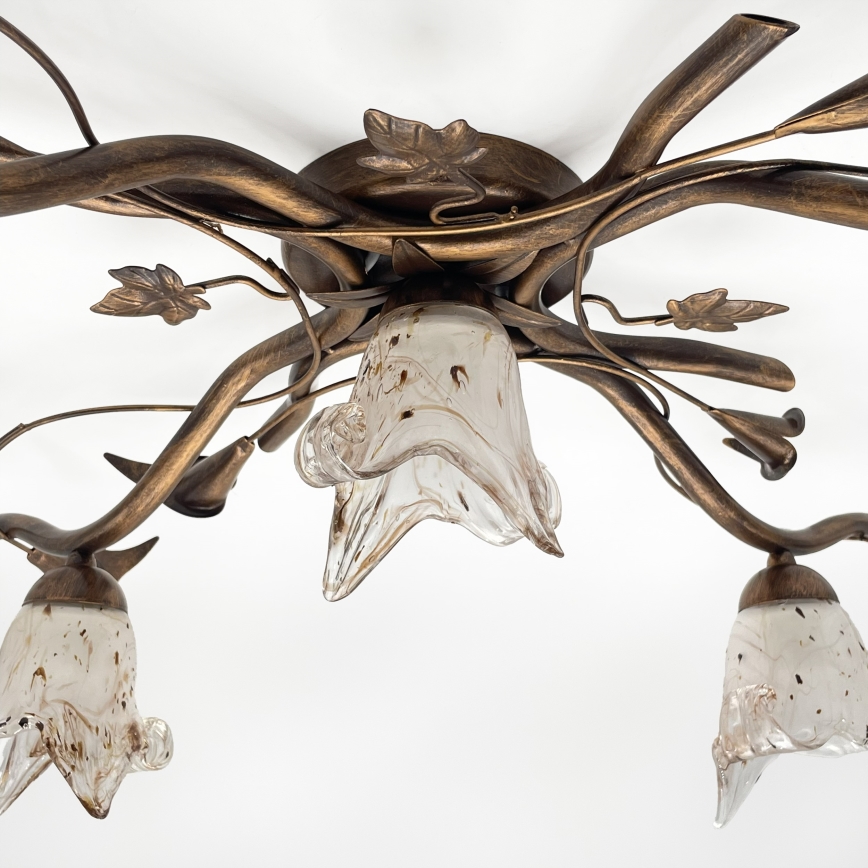 Φωτιστικό οροφής ROZETA 5xE14/40W/230V μπρονζέ