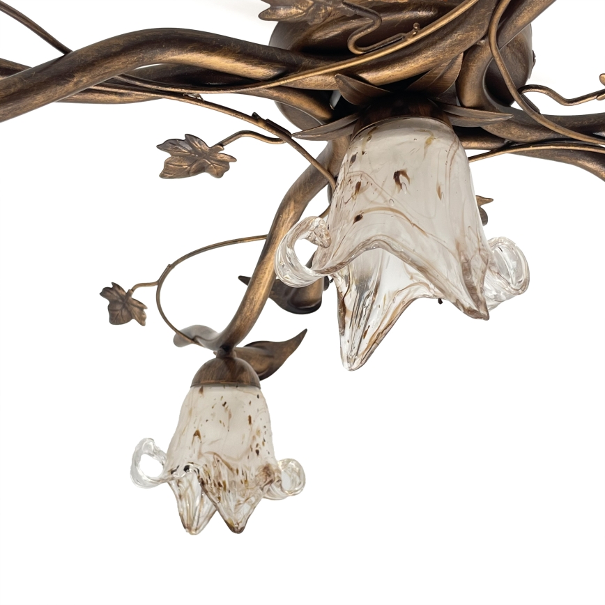 Φωτιστικό οροφής ROZETA 5xE14/40W/230V μπρονζέ