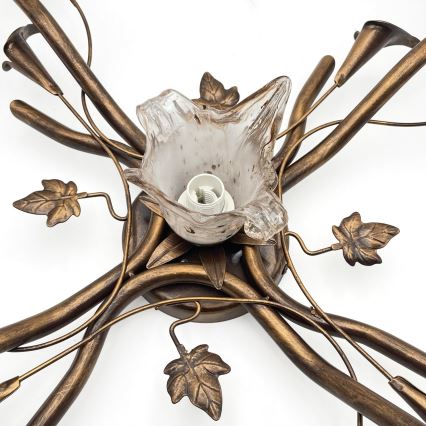 Φωτιστικό οροφής ROZETA 5xE14/40W/230V μπρονζέ