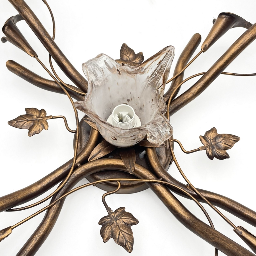 Φωτιστικό οροφής ROZETA 5xE14/40W/230V μπρονζέ