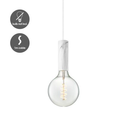 Φωτιστικό οροφής με καλώδιο SAGA 1xE27/40W/230V μαρμάρινο