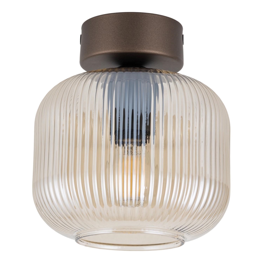 Φωτιστικό οροφής SALVIA 1xE14/10W/230V διάμ. 15 εκ. καφέ/καπνιστό καφέ