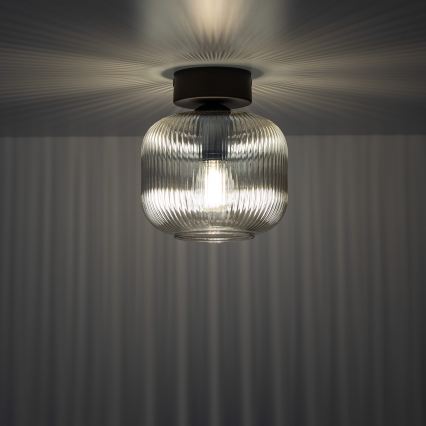 Φωτιστικό οροφής SALVIA 1xE14/10W/230V διάμ. 15 εκ. καφέ/καπνιστό καφέ