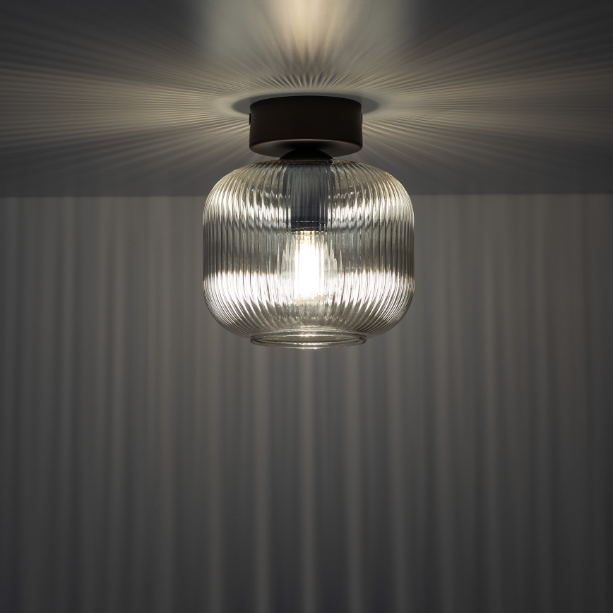 Φωτιστικό οροφής SALVIA 1xE14/10W/230V διάμ. 15 εκ. καφέ/καπνιστό καφέ