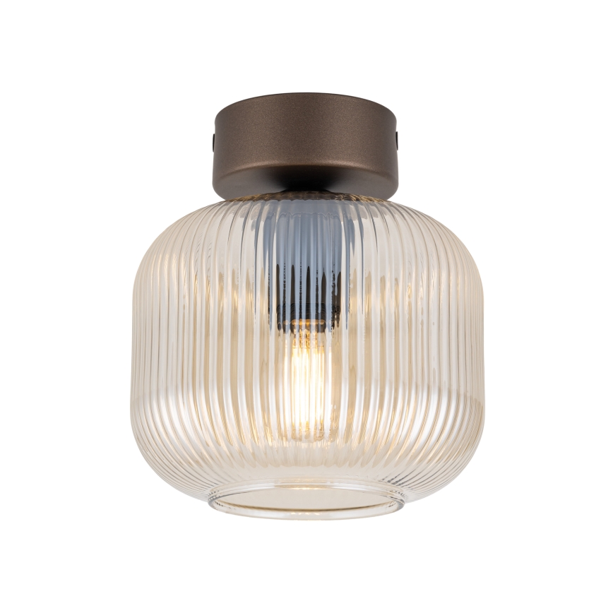 Φωτιστικό οροφής SALVIA 1xE14/10W/230V διάμ. 15 εκ. καφέ/καπνιστό καφέ