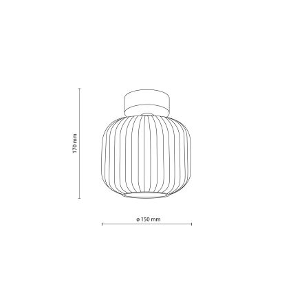 Φωτιστικό οροφής SALVIA 1xE14/10W/230V διάμ. 15 εκ. καφέ/καπνιστό καφέ