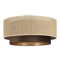 Φωτιστικό οροφής SARTA 1xE27/60W/230V Ø 45 cm καφέ/γιούτα
