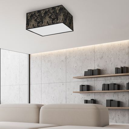 Φωτιστικό οροφής SATINO 2xE27/60W/230V μαύρο/χρυσό