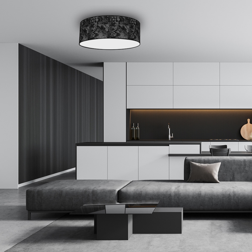 Φωτιστικό οροφής SATINO 3xE27/60W/230V μαύρο/γκρι