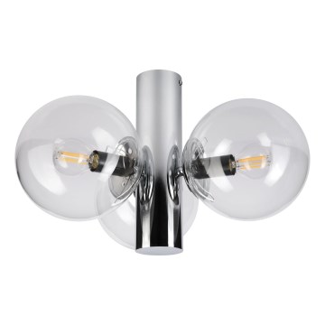 Φωτιστικό οροφής SFERIO 3xE14/5W/230V γυαλιστερό χρώμιο/διάφανο