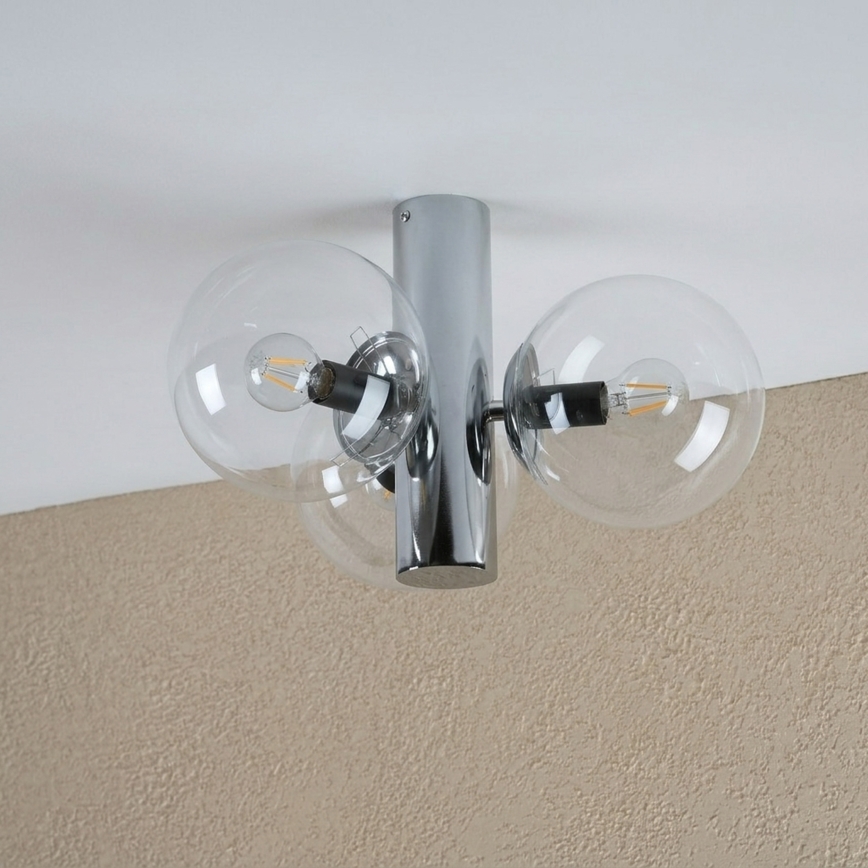 Φωτιστικό οροφής SFERIO 3xE14/5W/230V γυαλιστερό χρώμιο/διάφανο