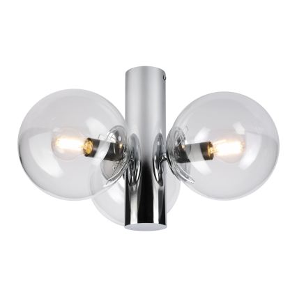 Φωτιστικό οροφής SFERIO 3xE14/5W/230V γυαλιστερό χρώμιο/διάφανο