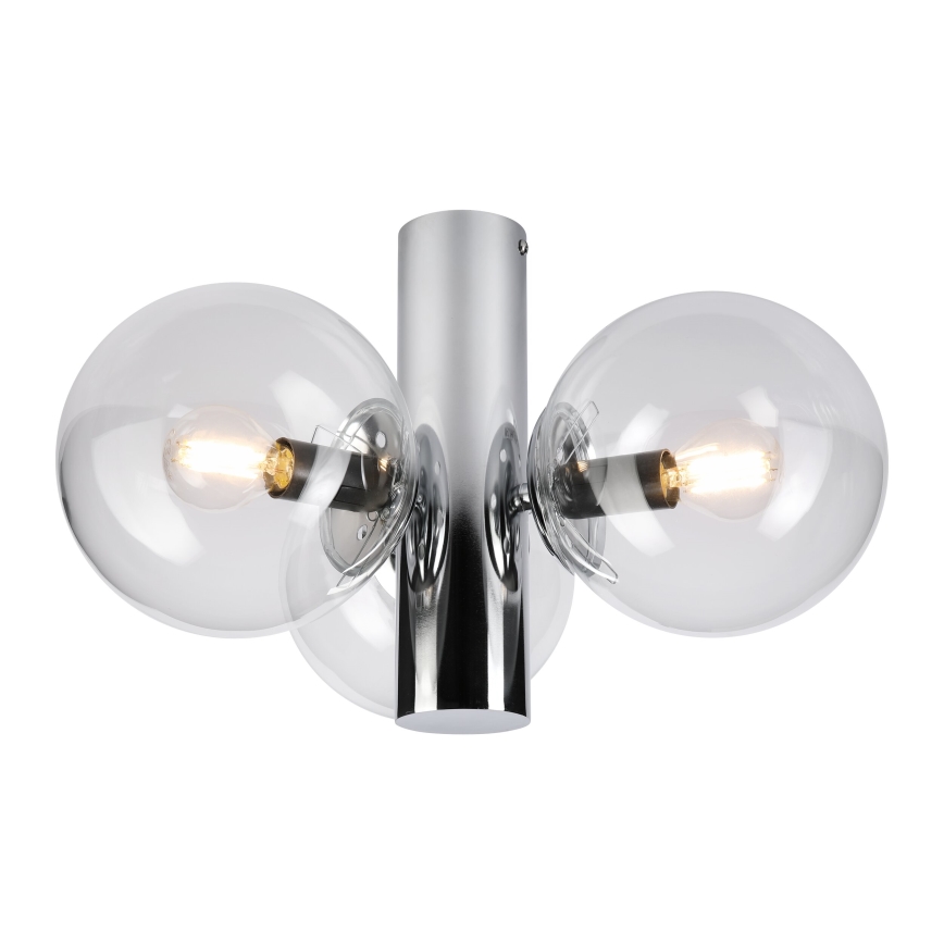 Φωτιστικό οροφής SFERIO 3xE14/5W/230V γυαλιστερό χρώμιο/διάφανο