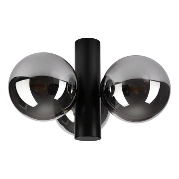 Φωτιστικό οροφής SFERIO 3xE14/5W/230V μαύρο/καπνιστό μαύρο
