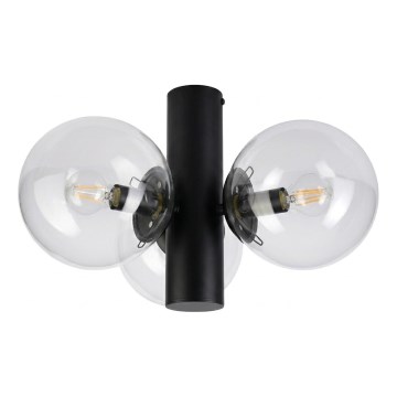 Φωτιστικό οροφής SFERIO 3xE14/5W/230V μαύρο/διάφανο