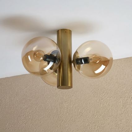 Φωτιστικό οροφής SFERIO 3xE14/5W/230V μπρούτζινο/καπνιστό μπεζ