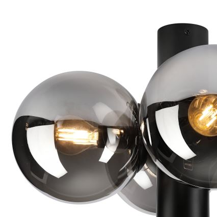 Φωτιστικό οροφής SFERIO 4xE14/5W/230V μαύρο/καπνιστό μαύρο