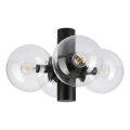 Φωτιστικό οροφής SFERIO 4xE14/5W/230V μαύρο/διάφανο