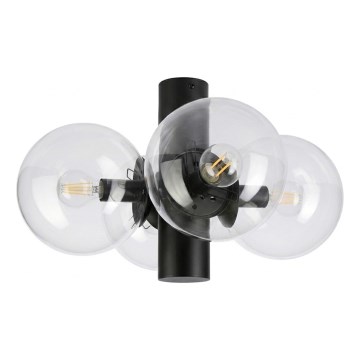Φωτιστικό οροφής SFERIO 4xE14/5W/230V μαύρο/διάφανο