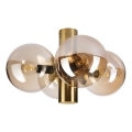 Φωτιστικό οροφής SFERIO 4xE14/5W/230V χρώμα ορείχαλκου/καπνιστό μπεζ