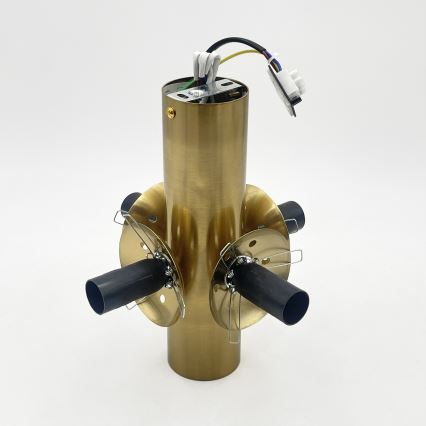 Φωτιστικό οροφής SFERIO 4xE14/5W/230V χρώμα ορείχαλκου/καπνιστό μπεζ