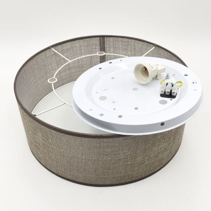 Φωτιστικό οροφής SIRJA 1xE27/15W/230V Ø 35 cm καφέ