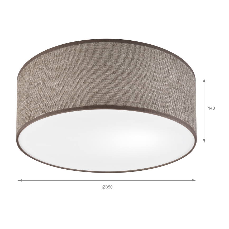 Φωτιστικό οροφής SIRJA 1xE27/15W/230V Ø 35 cm καφέ