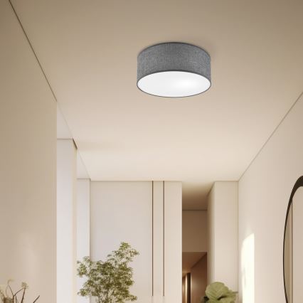 Φωτιστικό οροφής SIRJA 1xE27/15W/230V διάμ. 35 cm γκρι