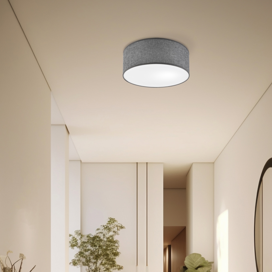 Φωτιστικό οροφής SIRJA 1xE27/15W/230V διάμ. 35 cm γκρι