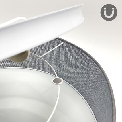 Φωτιστικό οροφής SIRJA 1xE27/15W/230V διάμ. 35 cm γκρι